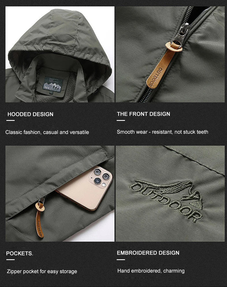 Men Windbreaker Fishing Field Jackets Outerwear Mens Winter Autumn Waterproof Flight Pilot Coat Hoodie Men Work Hunting Clothes - trendingshoping.com