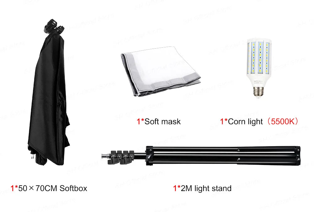 Photography Softbox Lighting Kits 50x70CM Professional Continuous Light System Soft Box For Photo Studio Equipment - trendingshoping.com