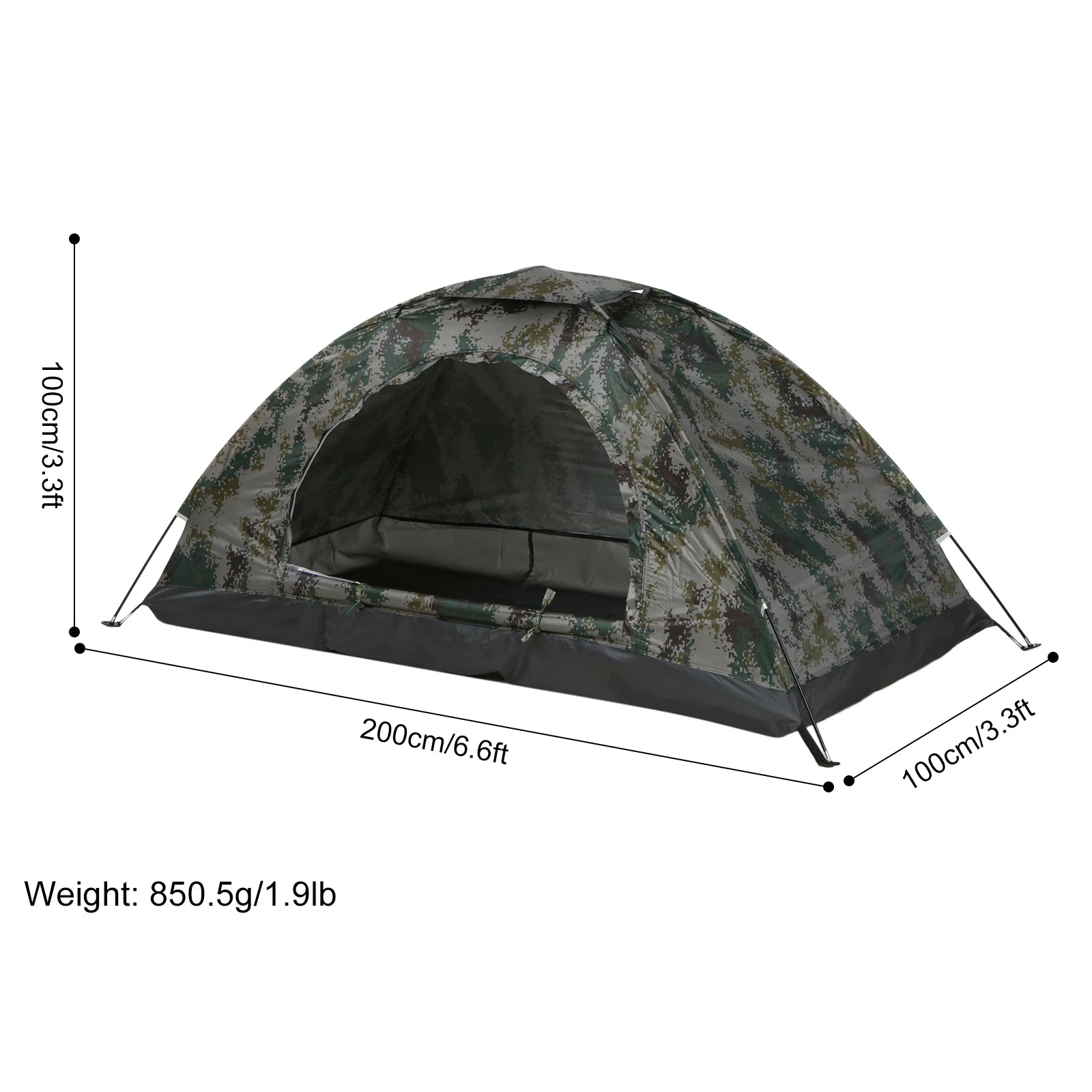 Tomshoo Ultralight Camping Tent For 1 To 2 Person Single Layer Portable Hiking Tent With Anti UV UPF 30 For Outdoor Beach Fishing