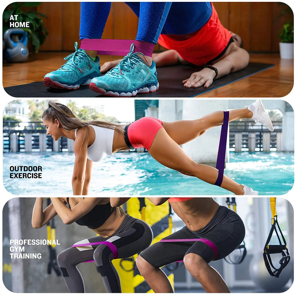 Resistance Loop Exercise Bands 5 Different Resistance Levels Elastic Band for Arm Leg Stretching and Strength Training