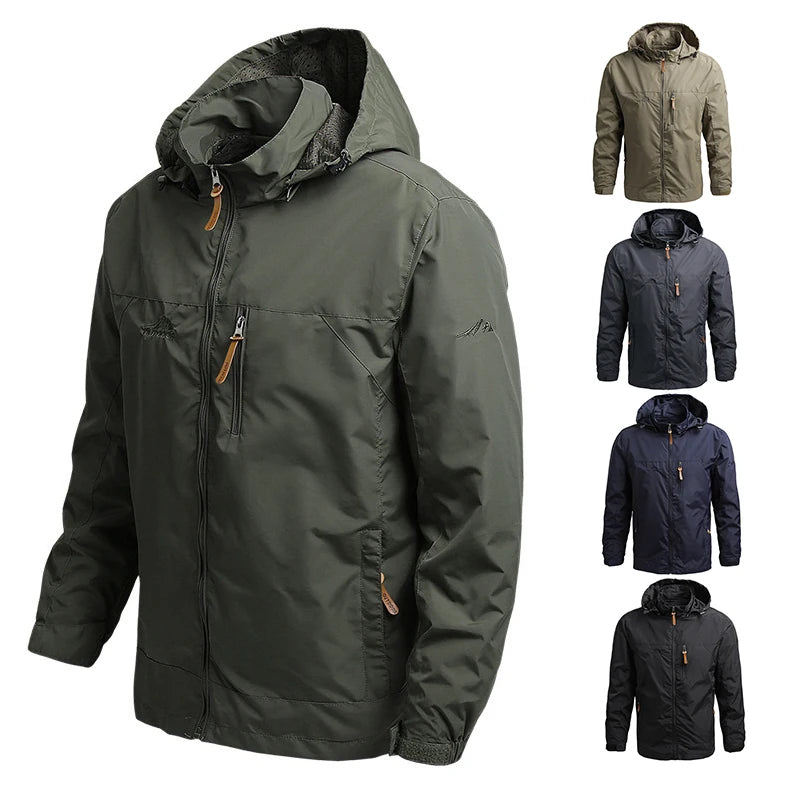 Men Windbreaker Fishing Field Jackets Outerwear Mens Winter Autumn Waterproof Flight Pilot Coat Hoodie Men Work Hunting Clothes - trendingshoping.com