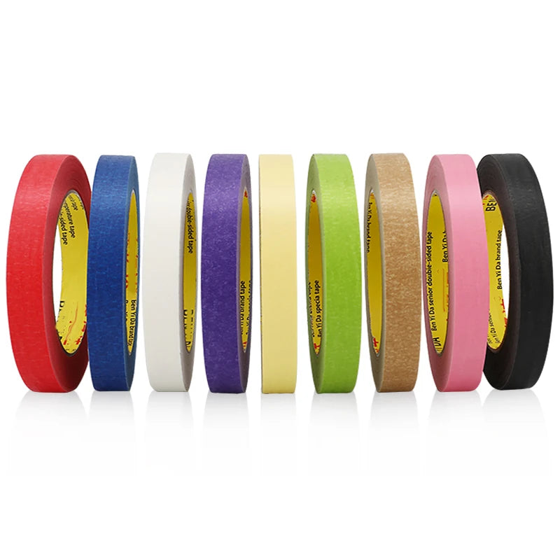 15 Rolls 15mm No-Trace Masking Tape | Multicolor Inkjet Tape for Office & Car