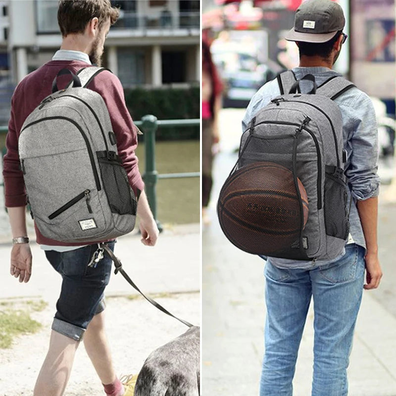 Men’s Outdoor Sports Backpack Gym School Laptop Bag for Basketball Soccer Football