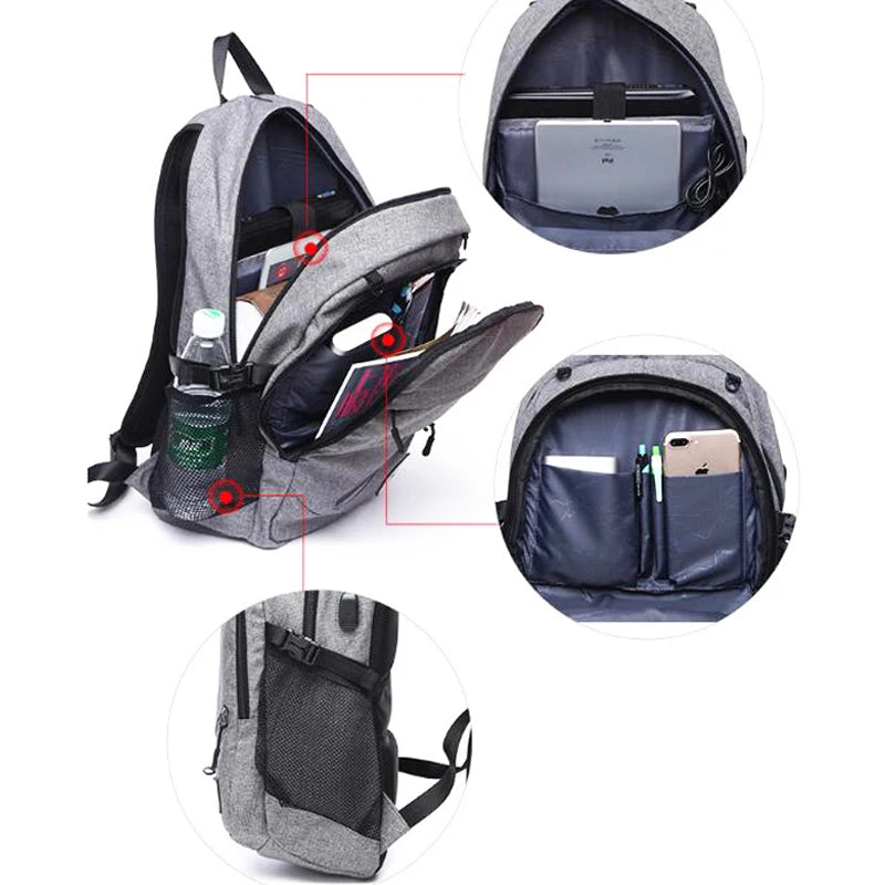 Men’s Outdoor Sports Backpack Gym School Laptop Bag for Basketball Soccer Football