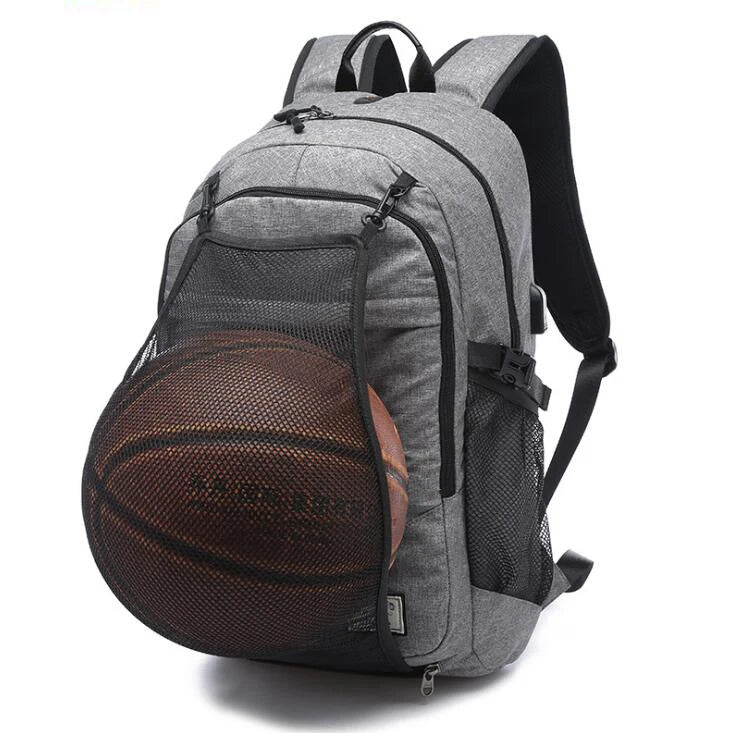 Men’s Outdoor Sports Backpack Gym School Laptop Bag for Basketball Soccer Football