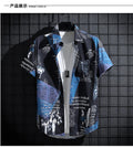Men’s Short Sleeve Polo Shirt Printed Casual Youth Top