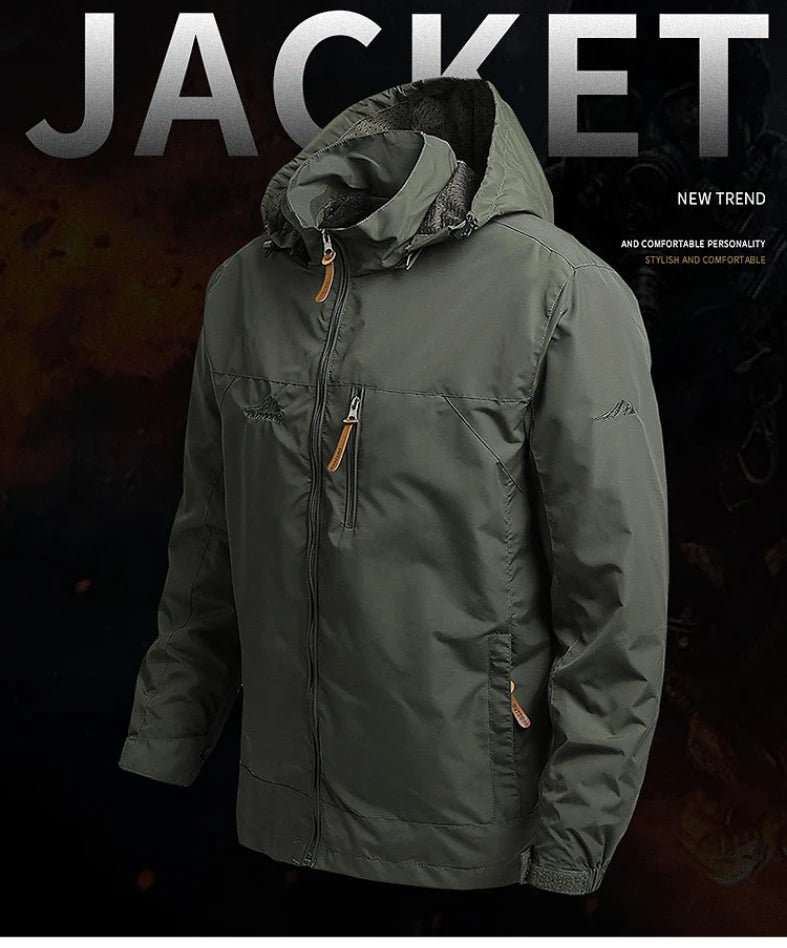 Men Windbreaker Fishing Field Jackets Outerwear Mens Winter Autumn Waterproof Flight Pilot Coat Hoodie Men Work Hunting Clothes - trendingshoping.com