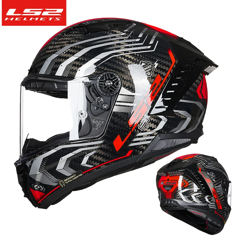 LS2 Thunder GP Aero Full Face Motorcycle Helmet FF805 Carbon Fiber