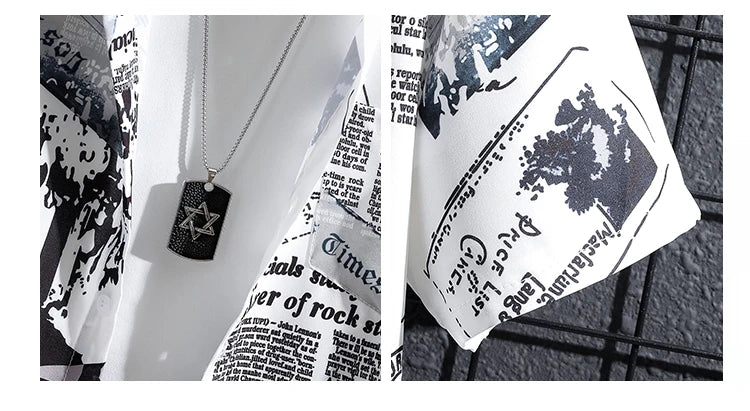 Men’s Short Sleeve Polo Shirt Printed Casual Youth Top