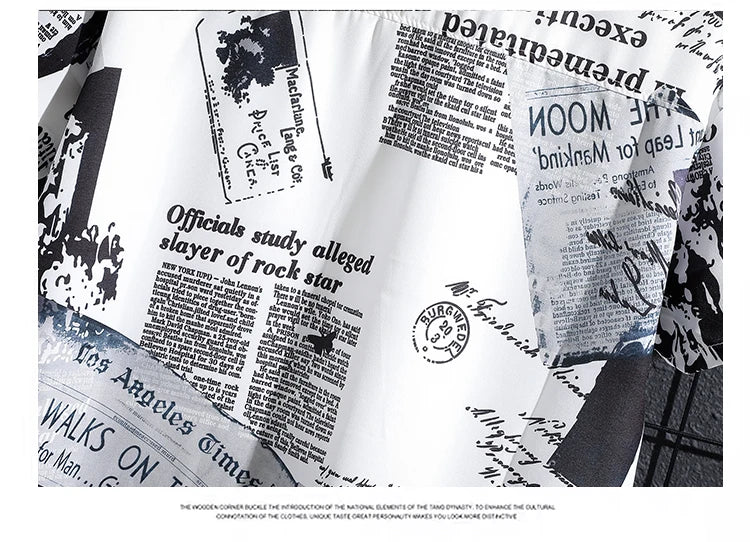 Men’s Short Sleeve Polo Shirt Printed Casual Youth Top