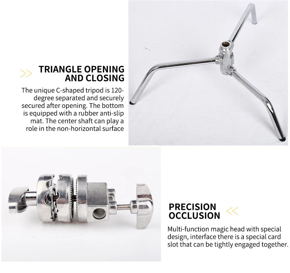 Photography Light Stand C-Stand Adjustable Metal Tripod for Studio Softbox