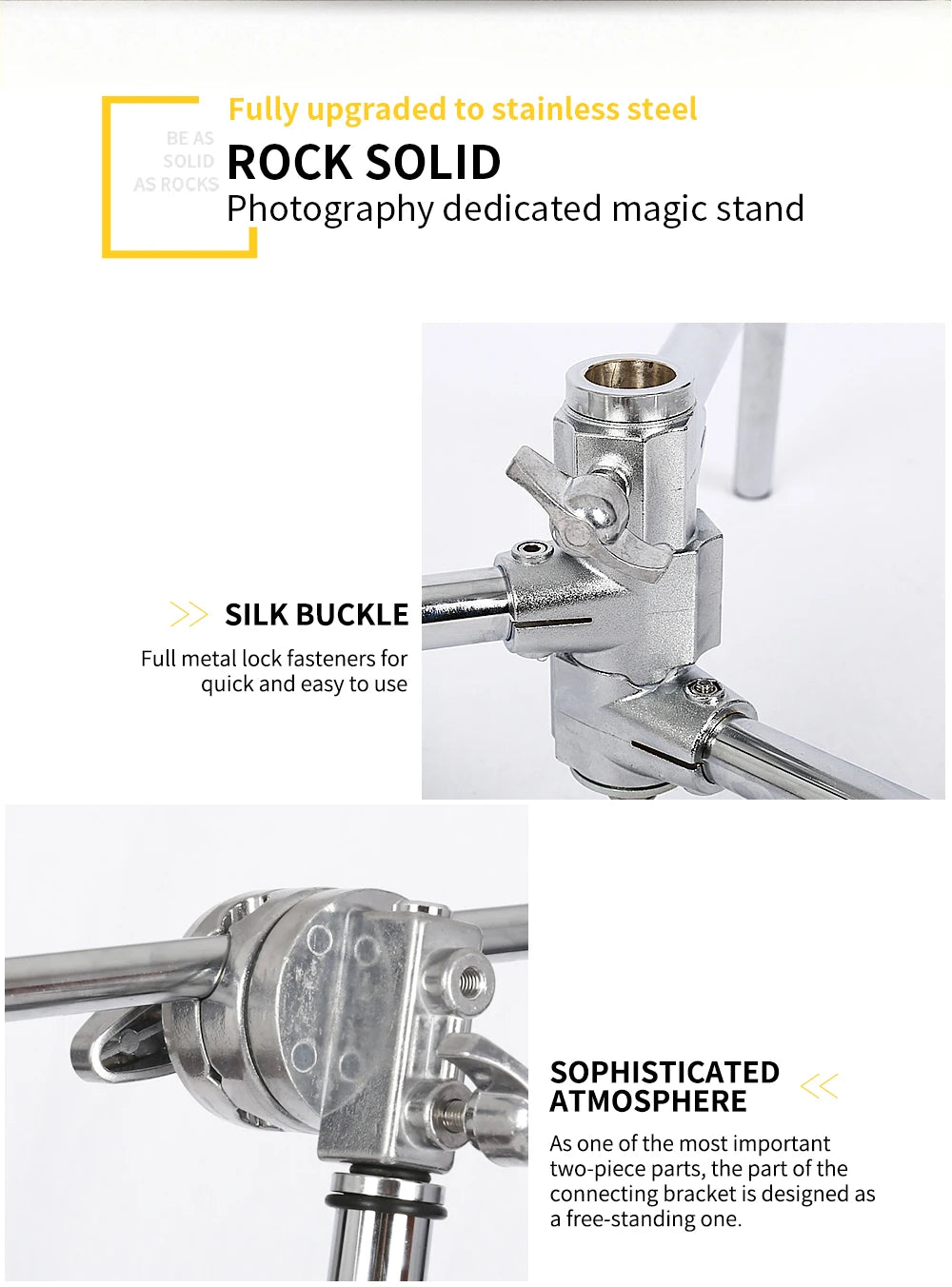 Photography Light Stand C-Stand Adjustable Metal Tripod for Studio Softbox