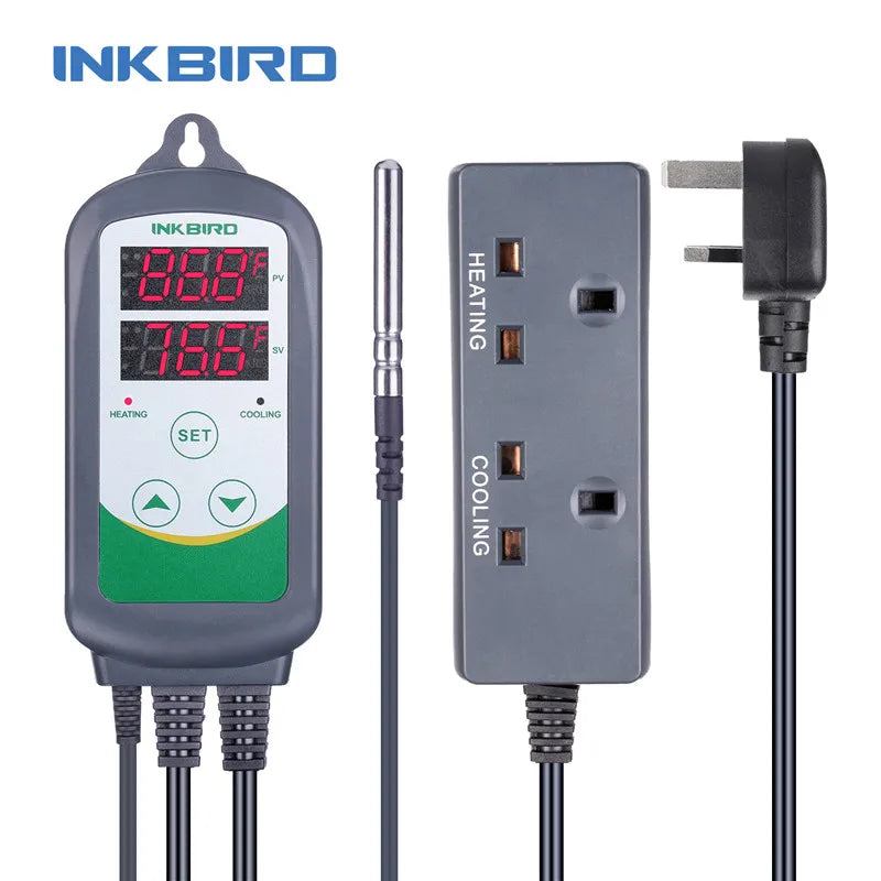 INKBIRD ITC-308 Heating and Cooling Dual Relay Temperature Controller, Carboy, Fermenter, Greenhouse Terrarium Temp. Control - trendingshoping.com