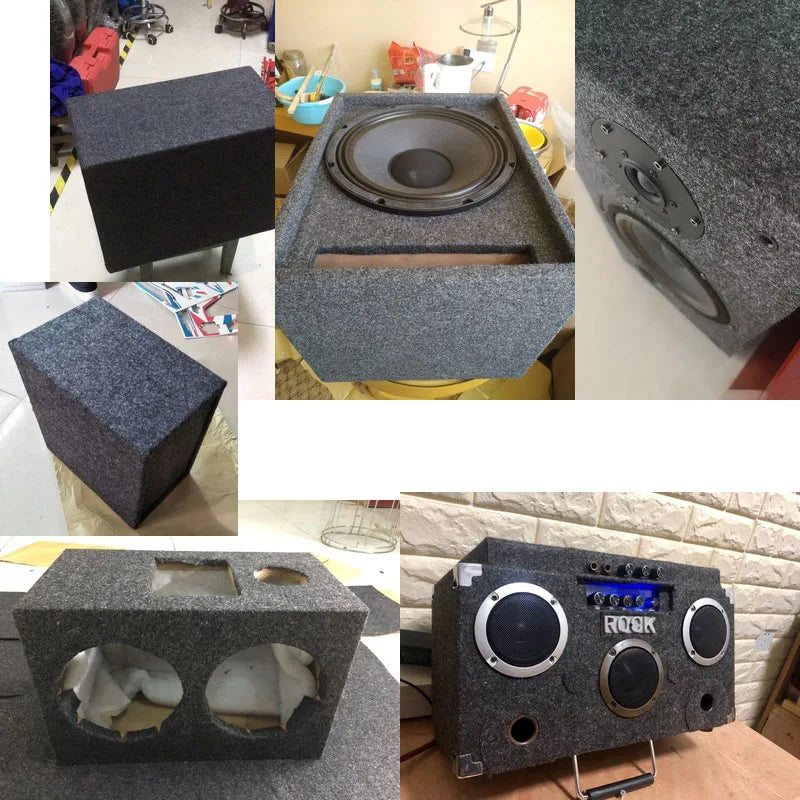 Speaker Grill Cloth Chemical Fiber Car Subwoofer Box Sound-Absorbing Board Clothes Anti-Seismic Blanket Felt Gray/Black