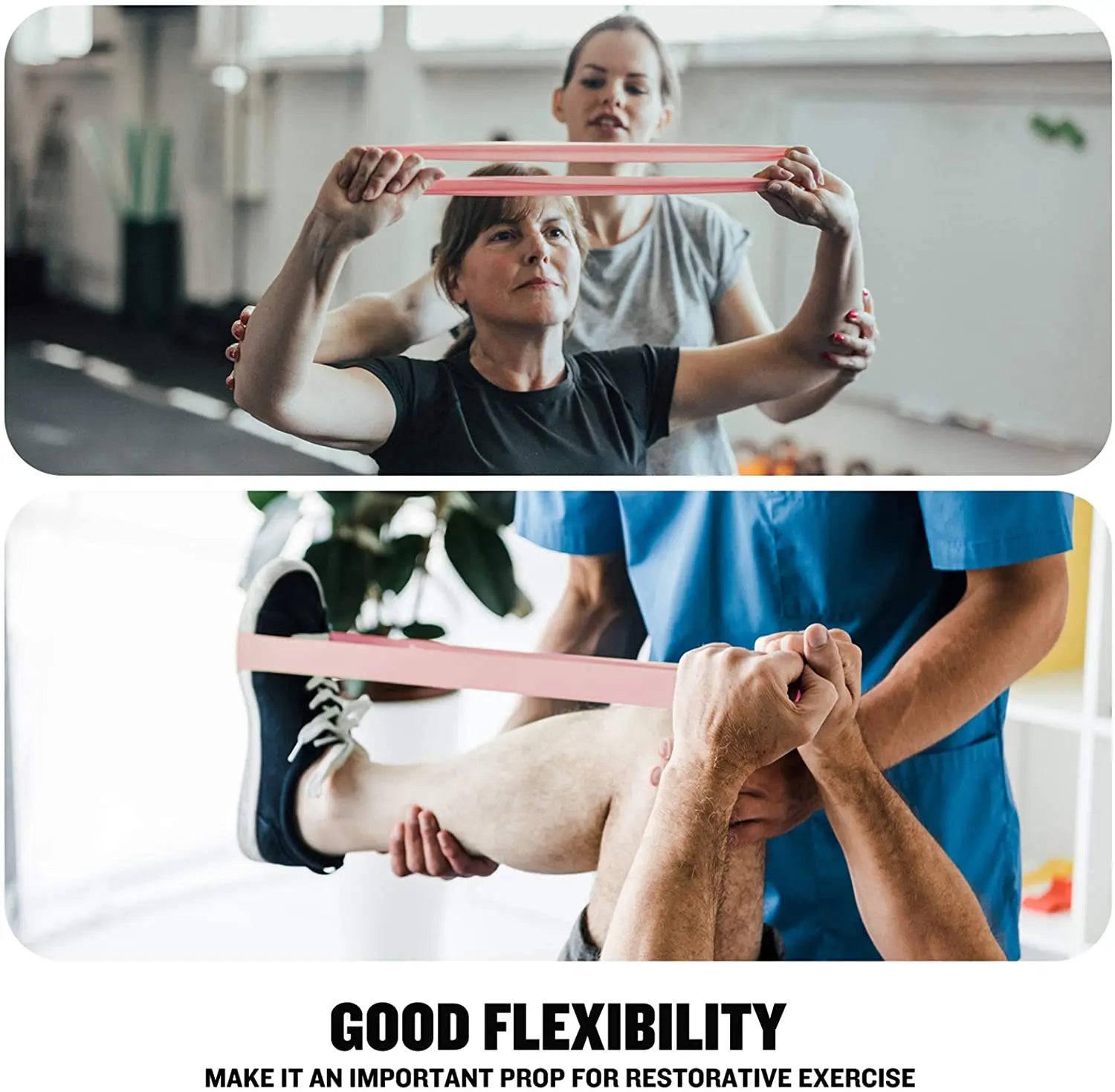 Resistance Loop Exercise Bands 5 Different Resistance Levels Elastic Band for Arm Leg Stretching and Strength Training