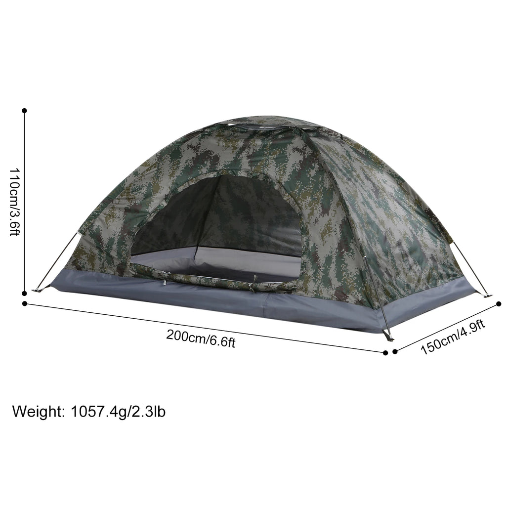 Tomshoo Ultralight Camping Tent For 1 To 2 Person Single Layer Portable Hiking Tent With Anti UV UPF 30 For Outdoor Beach Fishing