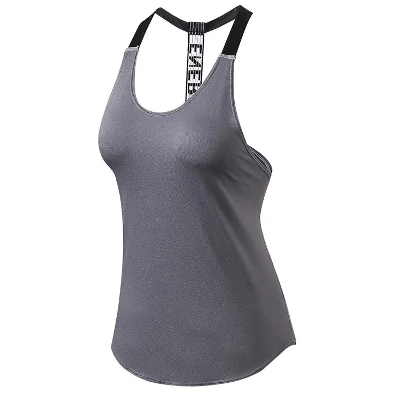 2026 Gym Tops Women's Sports Top Letter Backless Shirts Sleeveless Yoga Tops Fitness Running Quick Dry Tank Crop Top