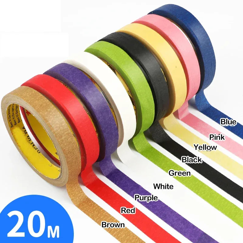 15 Rolls 15mm No-Trace Masking Tape | Multicolor Inkjet Tape for Office & Car - trendingshoping.com