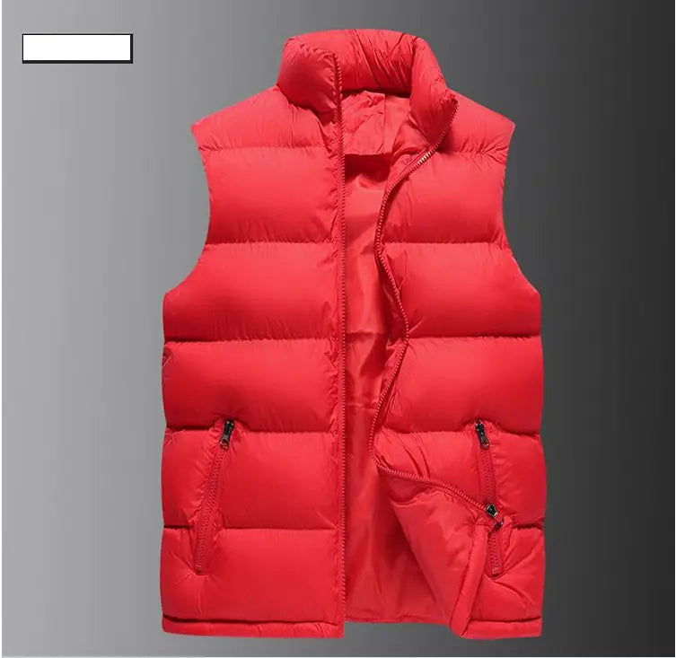 Men Winter Vest Jacket Sleeveless Waterproof Outerwear