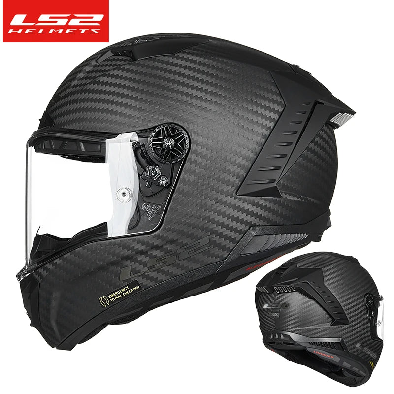 LS2 Thunder GP Aero Full Face Motorcycle Helmet FF805 Carbon Fiber
