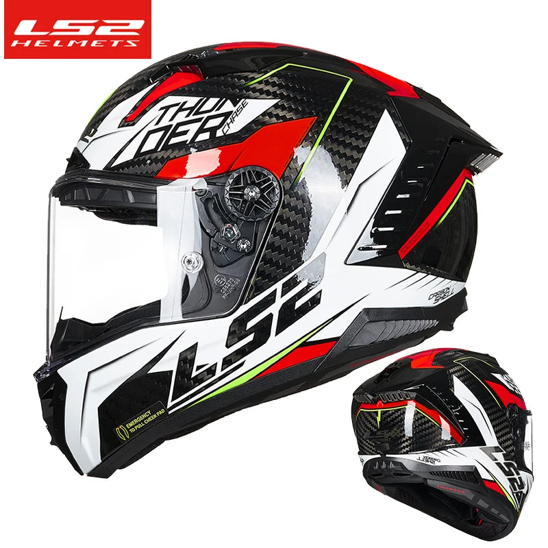 LS2 Thunder GP Aero Full Face Motorcycle Helmet FF805 Carbon Fiber