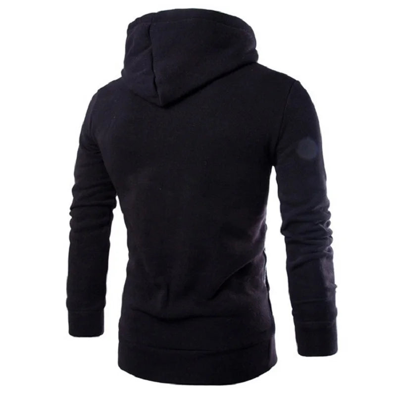 Men Long Sleeve Zipper Hoodie Pullover Sweatshirt