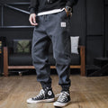 Mens Plus Size Loose Jogger Jeans Harem Cargo Ankle Length Denim Trousers