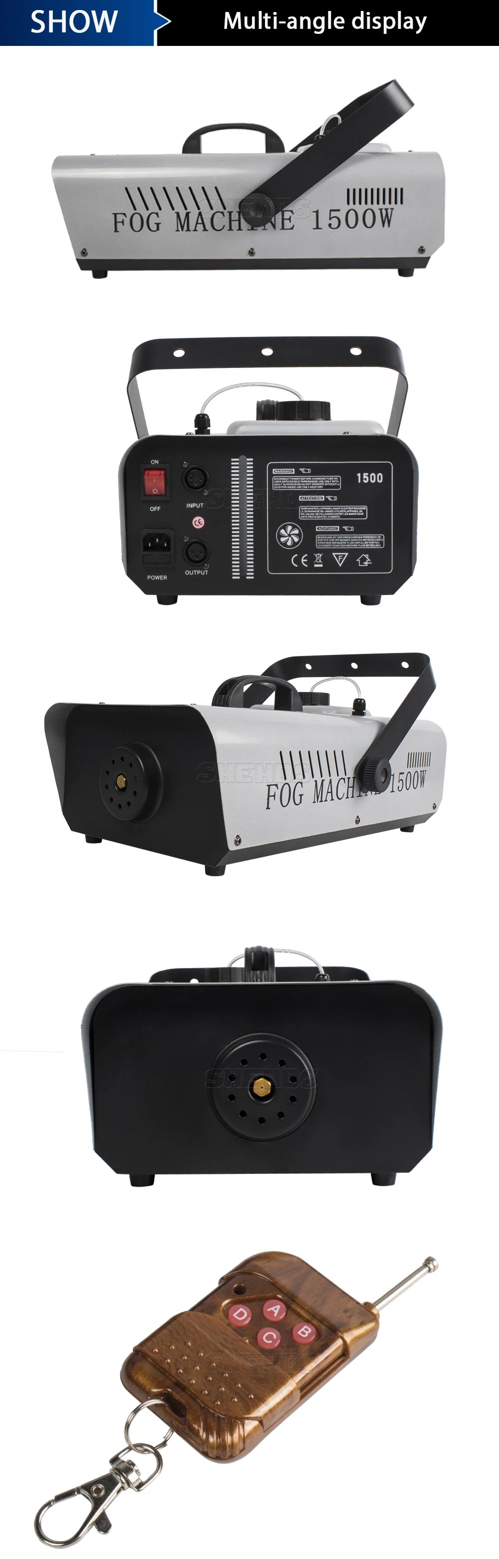 SHEHDS  1500W&1500W with DMX512 Smoke Machine for Concert Wedding DJ Fog Machine - trendingshoping.com