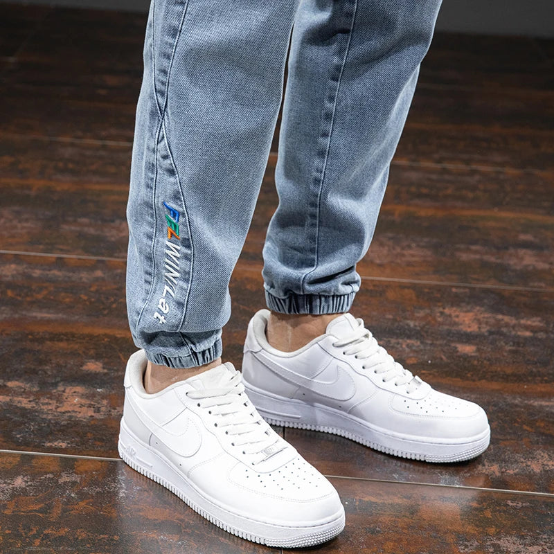 Spring Summer Black Blue Cargo Jeans Men Streetwear Denim Jogger Pants Men Baggy Harem Jean Trousers Plus Size - trendingshoping.com