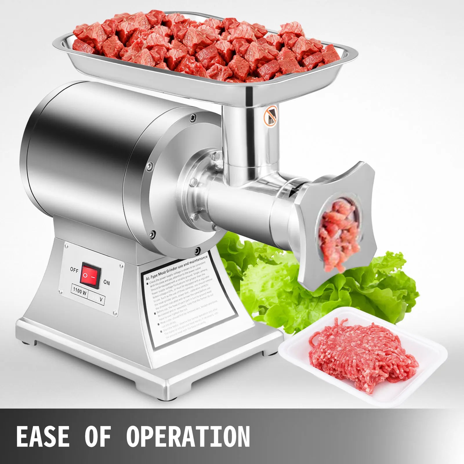 SucceBuy 1100W Electric Meat Mincer Mini Portable Chopper Blender Food Processors Grinder Tools Crusher for Home Commercial - trendingshoping.com