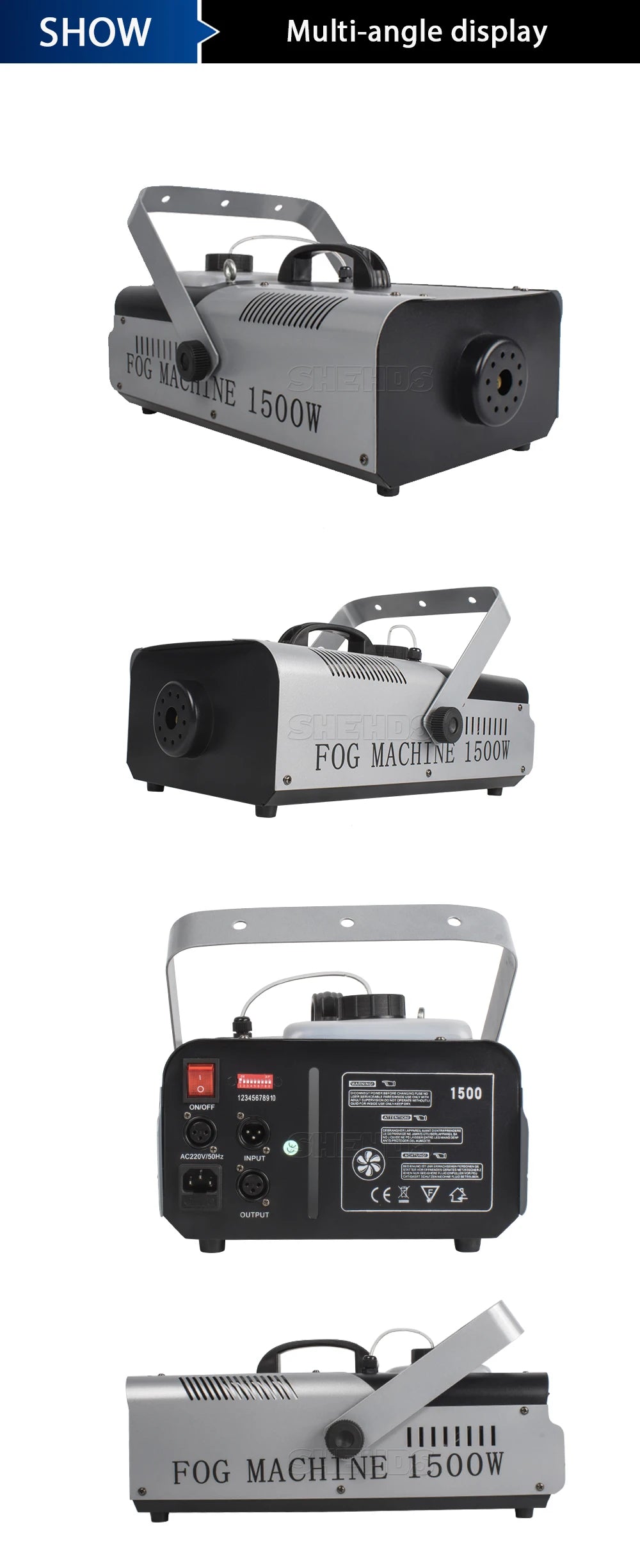 SHEHDS  1500W&1500W with DMX512 Smoke Machine for Concert Wedding DJ Fog Machine - trendingshoping.com