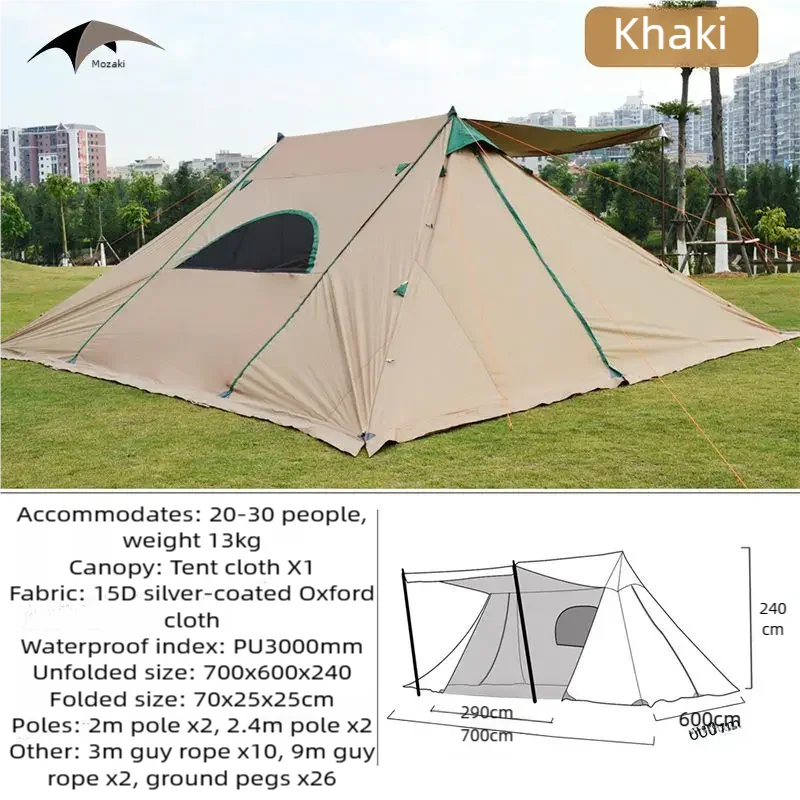 Inflatable Camping Air Tent Portable Outdoor Fabric Large High Quality House Tent 8 Point 2 Square Meters