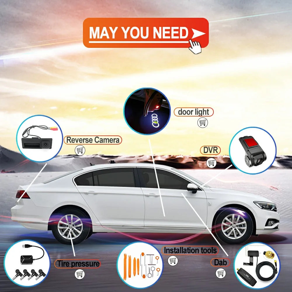 8.8" Display Touch Screen Android Radio Car Head Unit For Mercedes C Class W204 2011-2014 BT WIFI GPS Navi Wireless Carplay Auto - trendingshoping.com