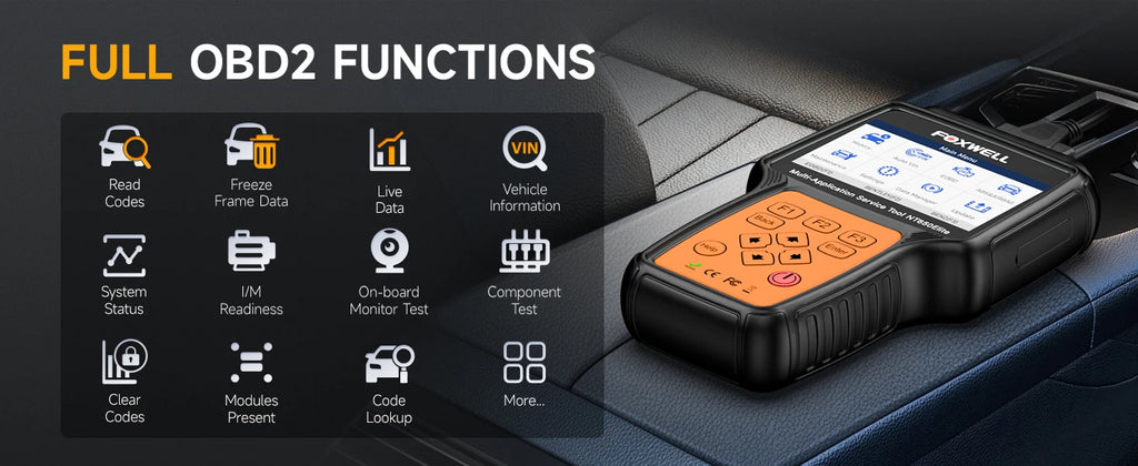 FOXWELL NT650 Elite OBD2 Automotive Scanner SAS A/F OIL EPB BRT TPS 26+ Reset Professional Auto Car Diagnostic Tool OBD2 Scanner - trendingshoping.com