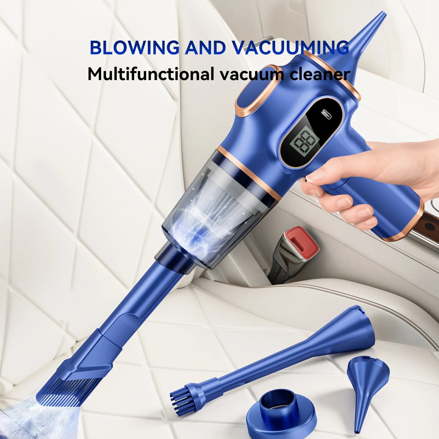 BELIBUY Portable Car Vacuum Cleaner Multifunctional Household Cleaning Machine High-Power Office Strong Carpet Cleaner Machine - trendingshoping.com