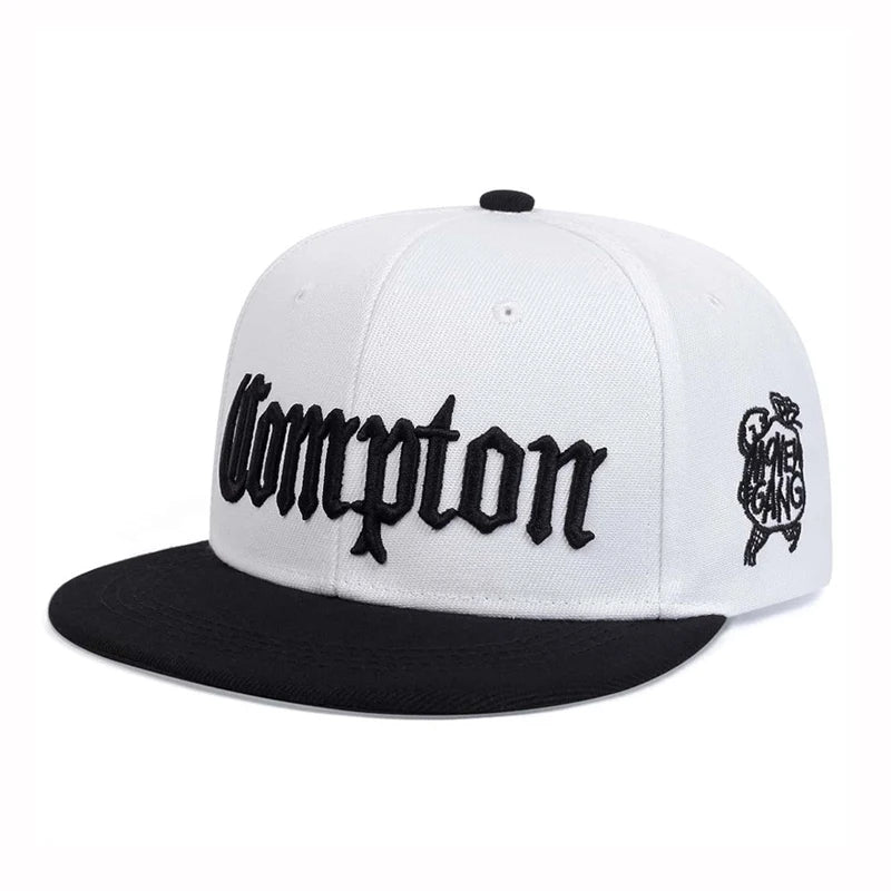 COMPTON Embroidered Hip Hop Baseball Cap – Adjustable Snapback for Men & Women