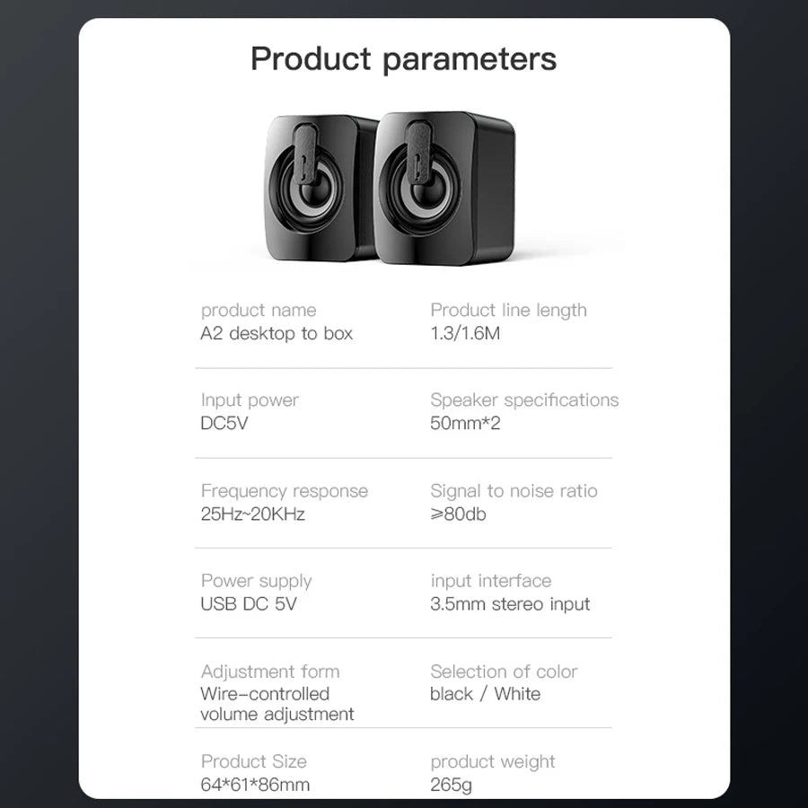 Computer Speaker For PC Laptop Desktop Caixa De Som Sound Box Music Audio System Bocina Column Acoustics Coluna Amplified Unit