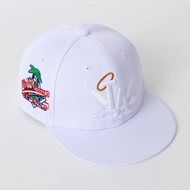 Hip Hop Flat Brim Baseball Cap – Summer Fashion Embroidered Letter Sunshade Hat