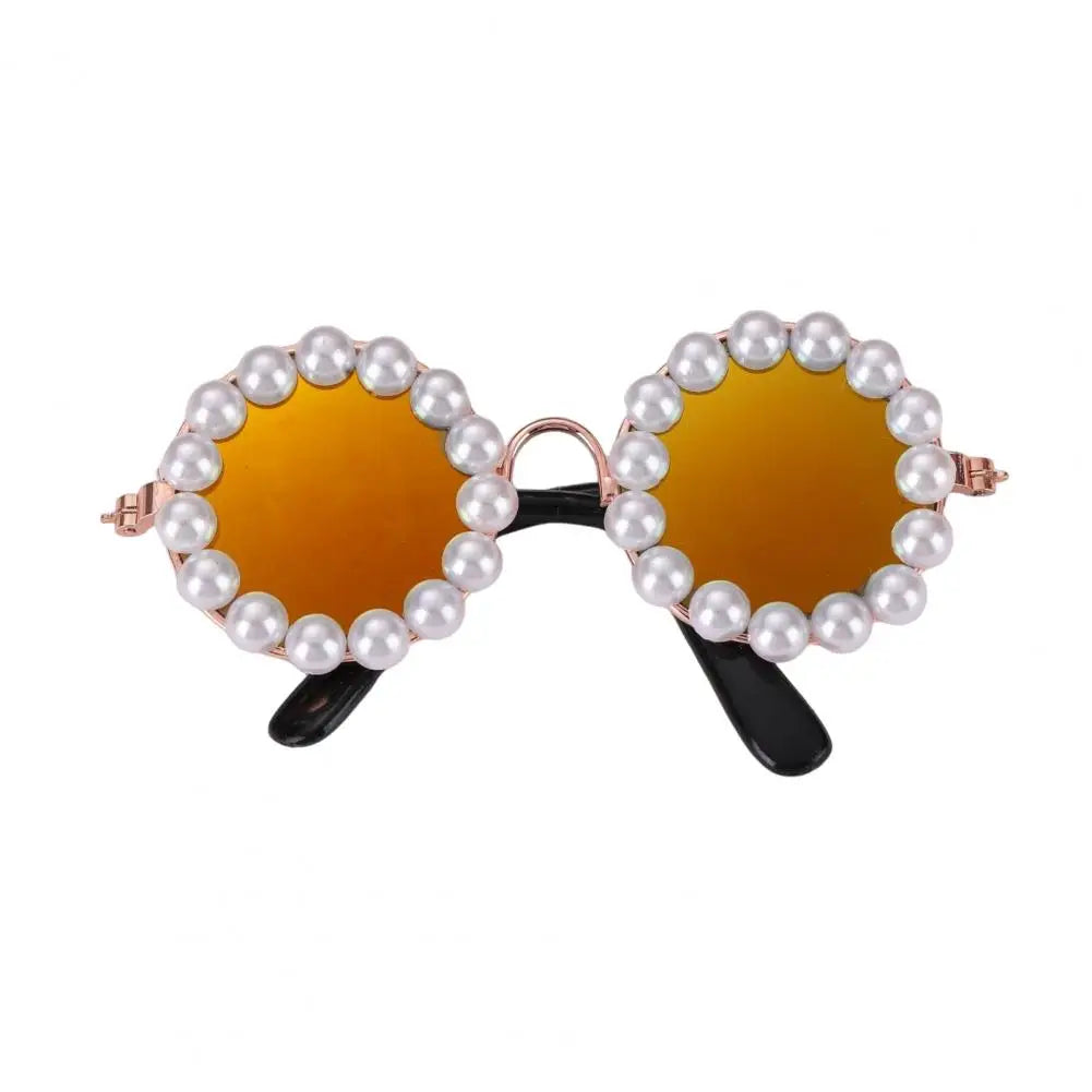 Pet Costume Sunglasses Faux Pearl Decor for Cats Dogs