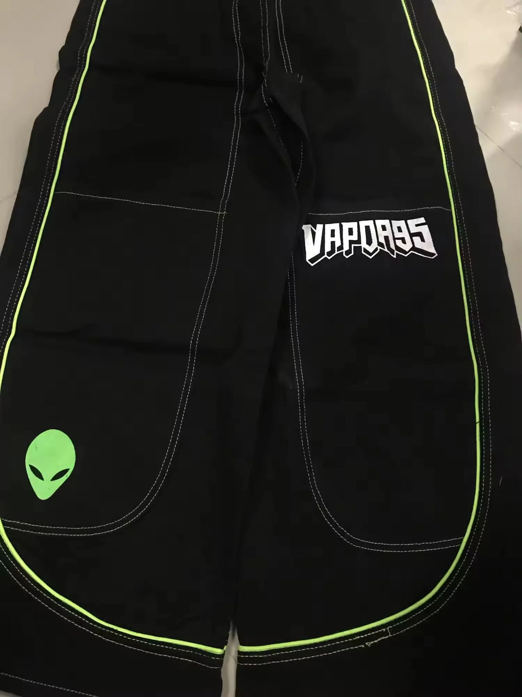 Jeans Spring and Autumn European and American wide-leg loose alien pattern trousers 2024 new high street trend hip-hop men - trendingshoping.com