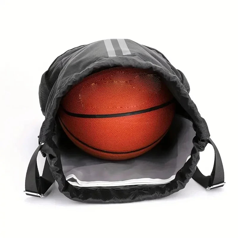 Unisex Sports Backpack with Drawstring, Shoe & Ball Compartment for Basketball Soccer Gym