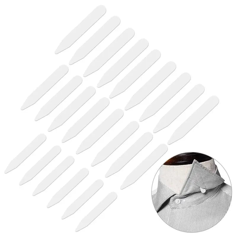 200pcs Collar Stays Plastic Smooth White Durable Men Men Men Men Shirt Collar Stays Bones for Home Use