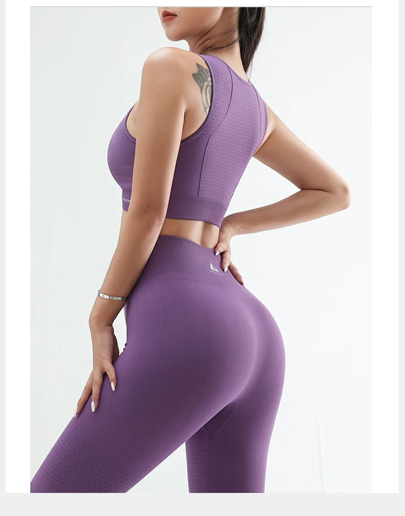 Women’s High-Support Yoga Bra - Anti-Sag Push Up Gym Top with Removable Pads