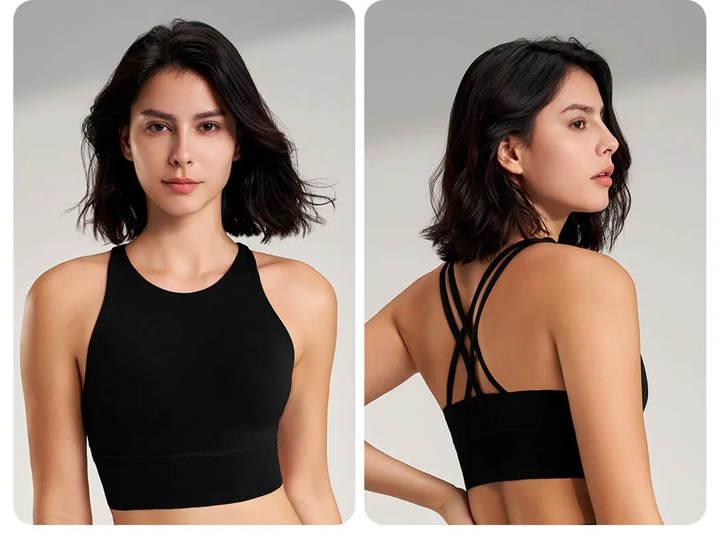 New women's sports underwear gym bra high-intensity sports yoga underwear quick-drying shockproof yoga undershirt