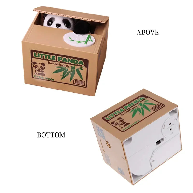 Panda Coin Box Kids Money Bank Automated Cat Thief Money Boxes Toy Gift for Children Coin Piggy Money Saving Box Christmas gift - trendingshoping.com