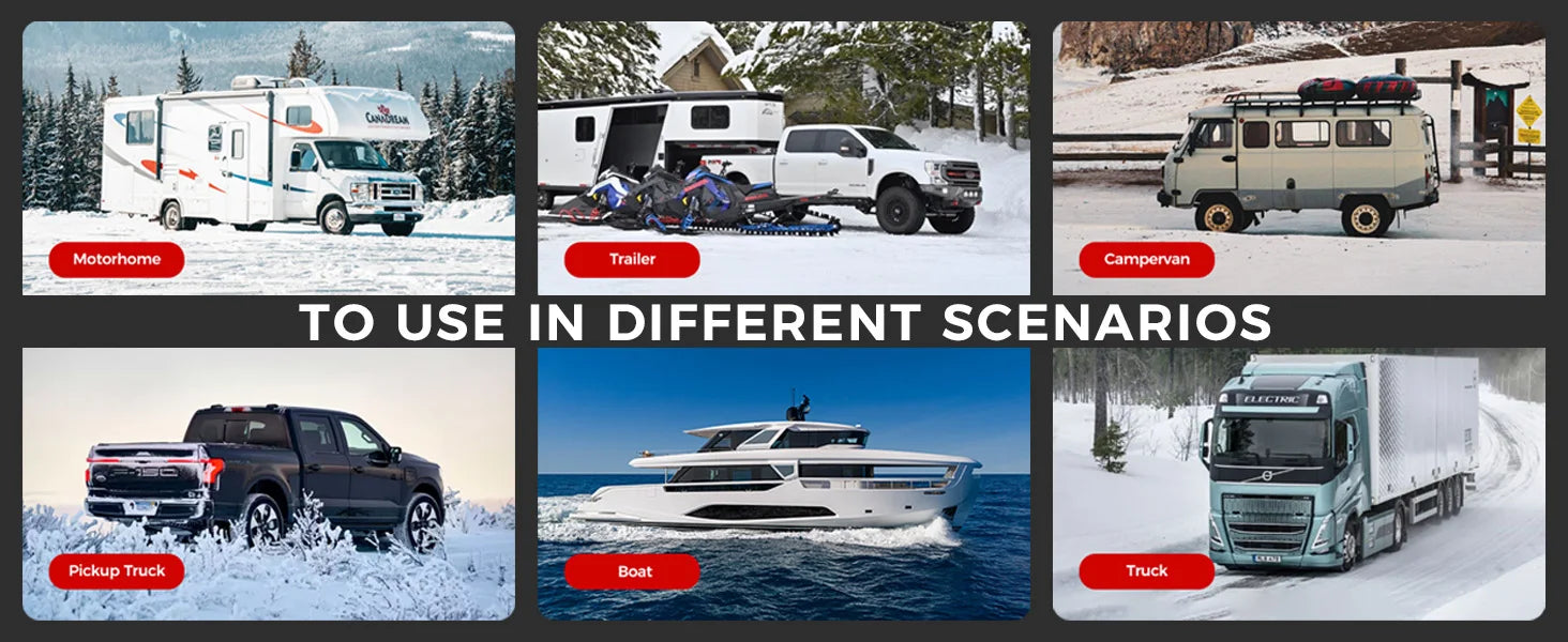 Sunster TB10pro 8KW Portable Diesel Air heater 12V/24V/220V w/Bluetooth APP/Ventiation mode/CO monitoring For Car Home Camper RV - trendingshoping.com