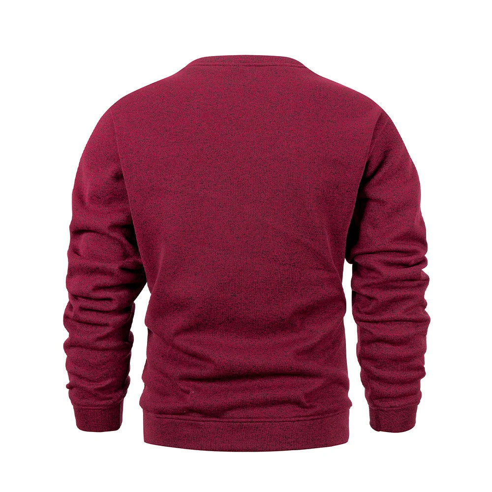 Men’s Long Sleeve Crew Neck Sweater Basic Pullover Autumn Warm Casual Sweatshirt