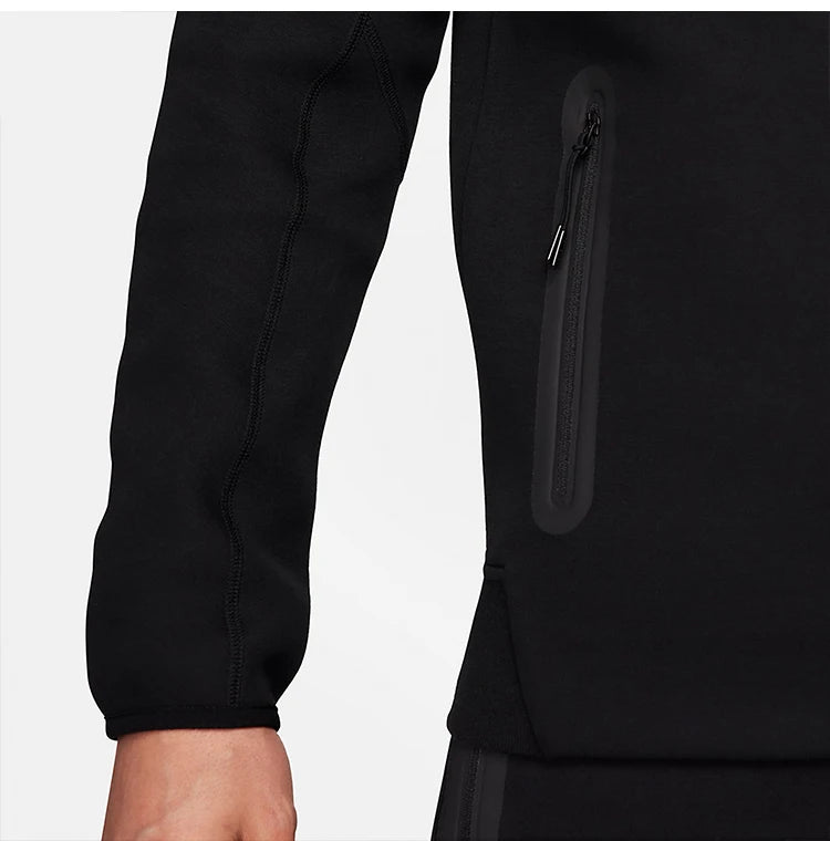 Men's Tech Fleece Windrunner Jacket | Hooded Knit Sportswear - Black FB7922