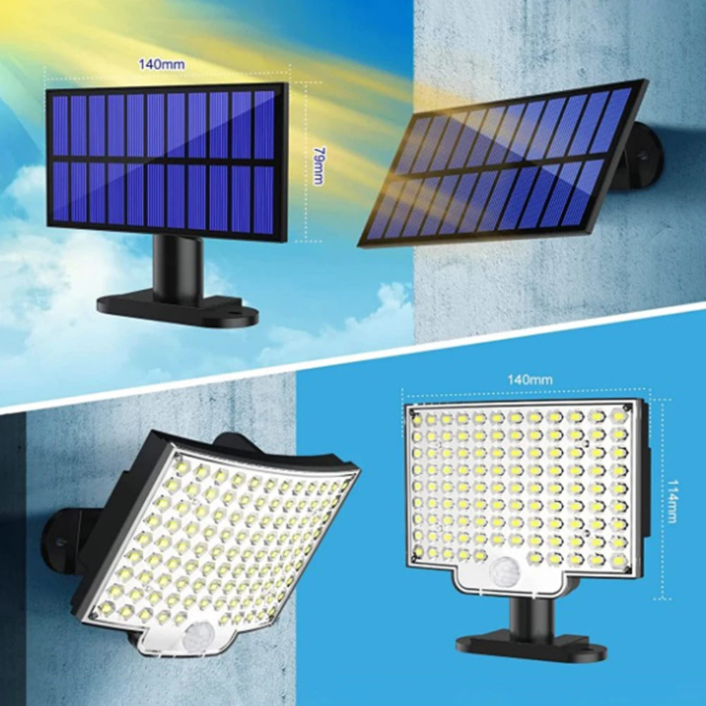 LED Solar Split Wall Lamp 3 Mode Waterproof Motion Sensor Lamp Security Outdoor Street Lighting Solar Lamp for Garden Wall Light - trendingshoping.com