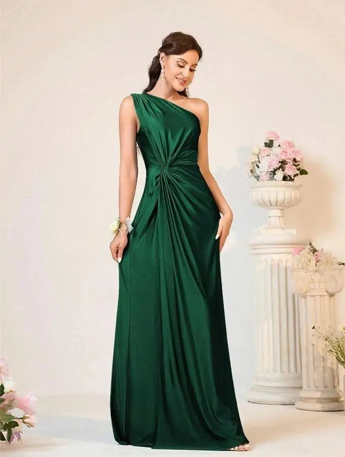 Women's Elegant Backless Evening Gown - European Style Banquet & Gala Dress
